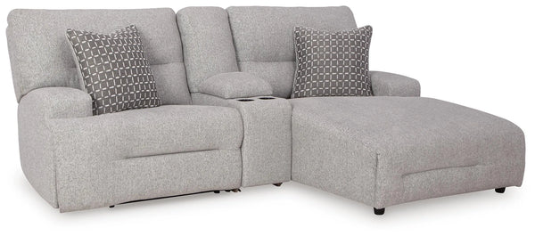 Sofá seccional reclinable eléctrico de 3 piezas con chaise Acklen Place