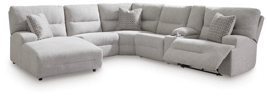 Sofá seccional reclinable eléctrico de 6 piezas Acklen Place con chaise longue