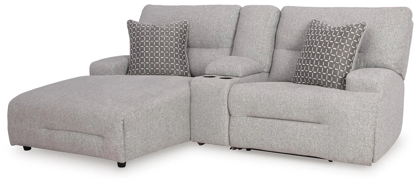 Sofá seccional reclinable eléctrico de 3 piezas con chaise Acklen Place