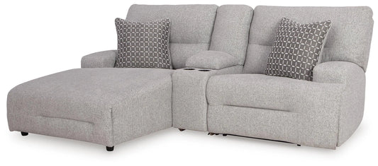 Sofá seccional reclinable eléctrico de 3 piezas con chaise Acklen Place