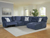 Sofá seccional reclinable eléctrico de 6 piezas Acklen Place con chaise longue