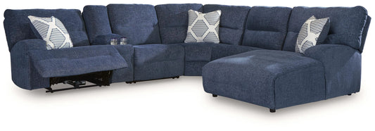 Sofá seccional reclinable eléctrico de 6 piezas Acklen Place con chaise longue