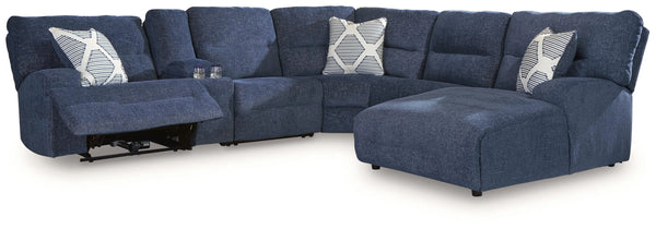 Sofá seccional reclinable eléctrico de 6 piezas Acklen Place con chaise longue