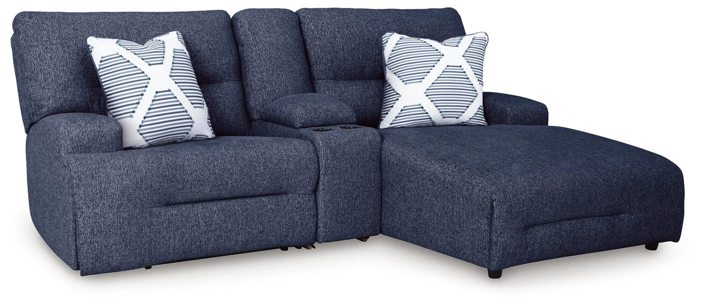 Sofá seccional reclinable eléctrico de 3 piezas con chaise Acklen Place