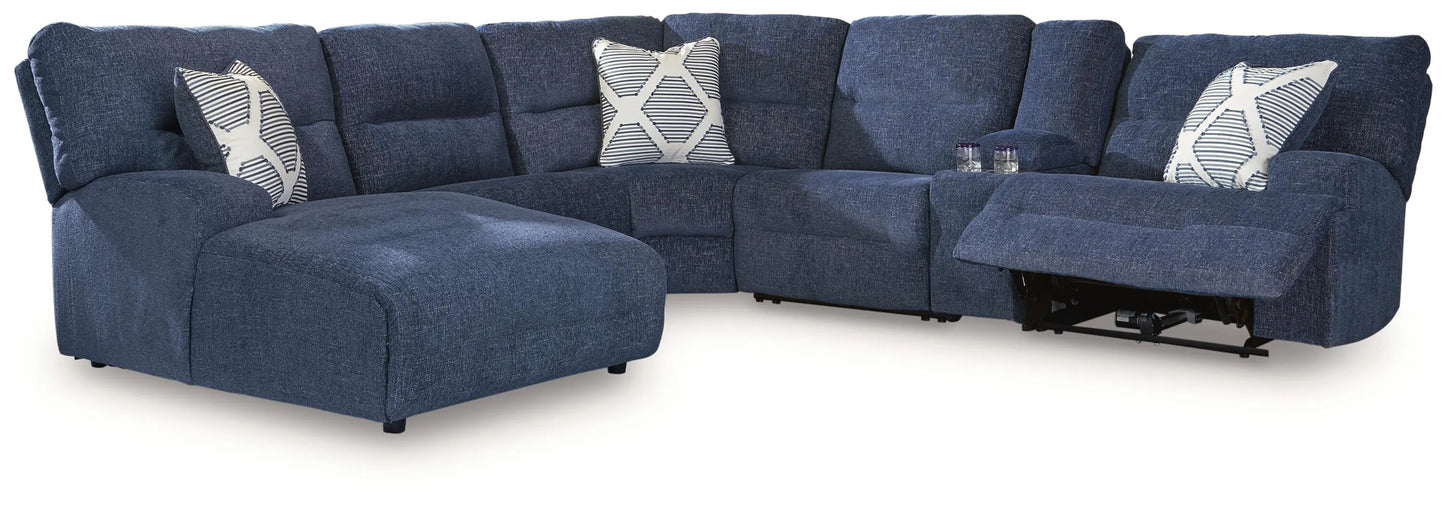 Sofá seccional reclinable eléctrico de 6 piezas Acklen Place con chaise longue