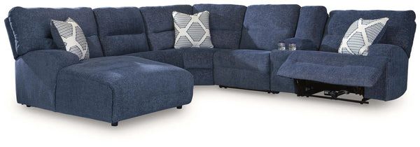 Sofá seccional reclinable eléctrico de 6 piezas Acklen Place con chaise longue