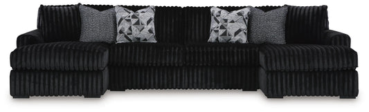 Sofá seccional de 3 piezas Midnight-Madness con chaise longue
