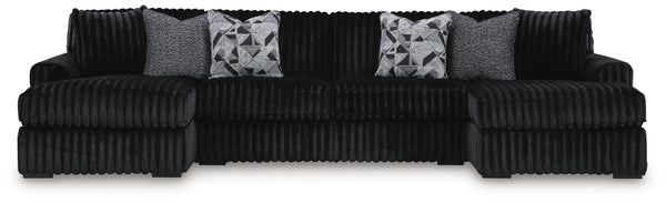 Sofá seccional de 3 piezas Midnight-Madness con chaise longue