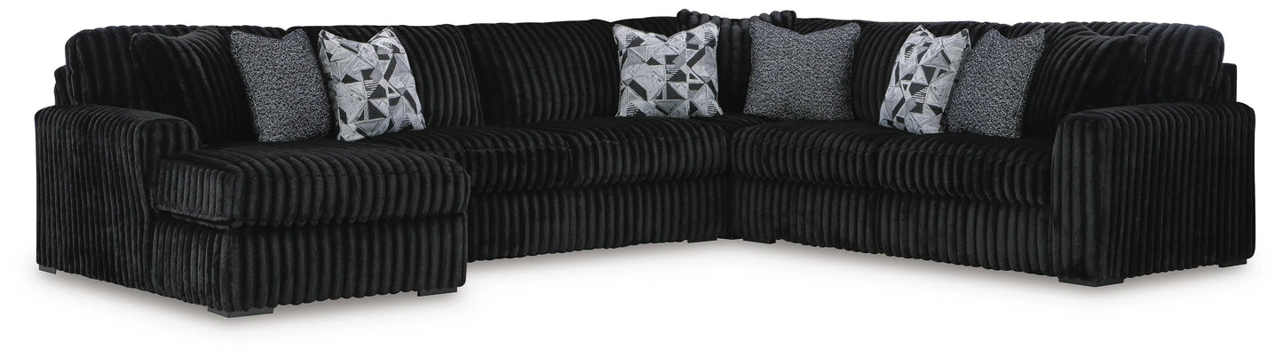 Seccional de 4 piezas Midnight-Madness con chaise longue