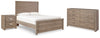 Juego de cama con panel completo, cómoda y mesita de noche Culverbach