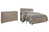 Cama con panel Queen y cómoda Culverbach