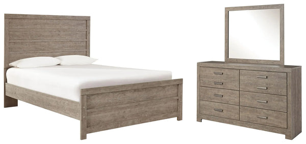 Cama, cómoda y espejo Culverbach de panel completo