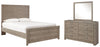 Cama, cómoda y espejo Culverbach de panel completo