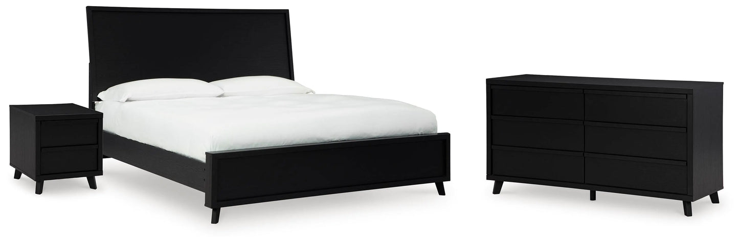 Cama Queen, Cómoda y Mesita de Noche Danziar