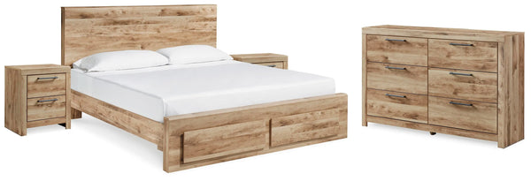 Cama con almacenaje, cómoda y 2 mesitas de noche Hyanna King