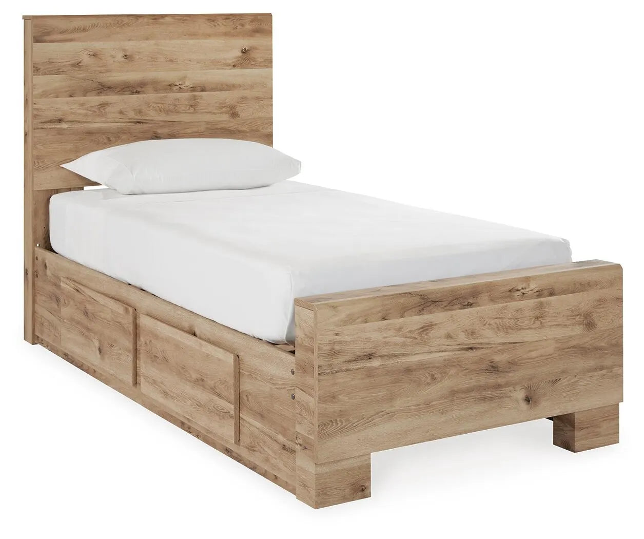 Cama de paneles dobles Hyanna con 2 almacenamientos laterales