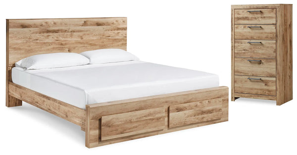 Cama con almacenamiento y cómoda Hyanna Queen Panel