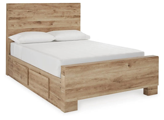 Cama de panel completo Hyanna con 1 almacenamiento lateral