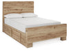Cama de panel completo Hyanna con 1 almacenamiento lateral
