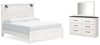 Cama King, cómoda y espejo Gerridan
