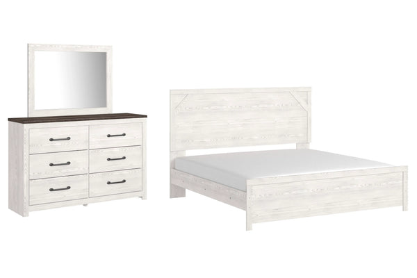 Cama, cómoda y espejo Gerridan King