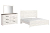 Cama, cómoda y espejo Gerridan King