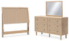 Cama, cómoda y espejo Cielden de panel completo