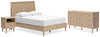 Cama Queen, Cómoda y Mesita de Noche Cielden