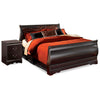 Cama trineo Queen y mesita de noche Huey Vineyard