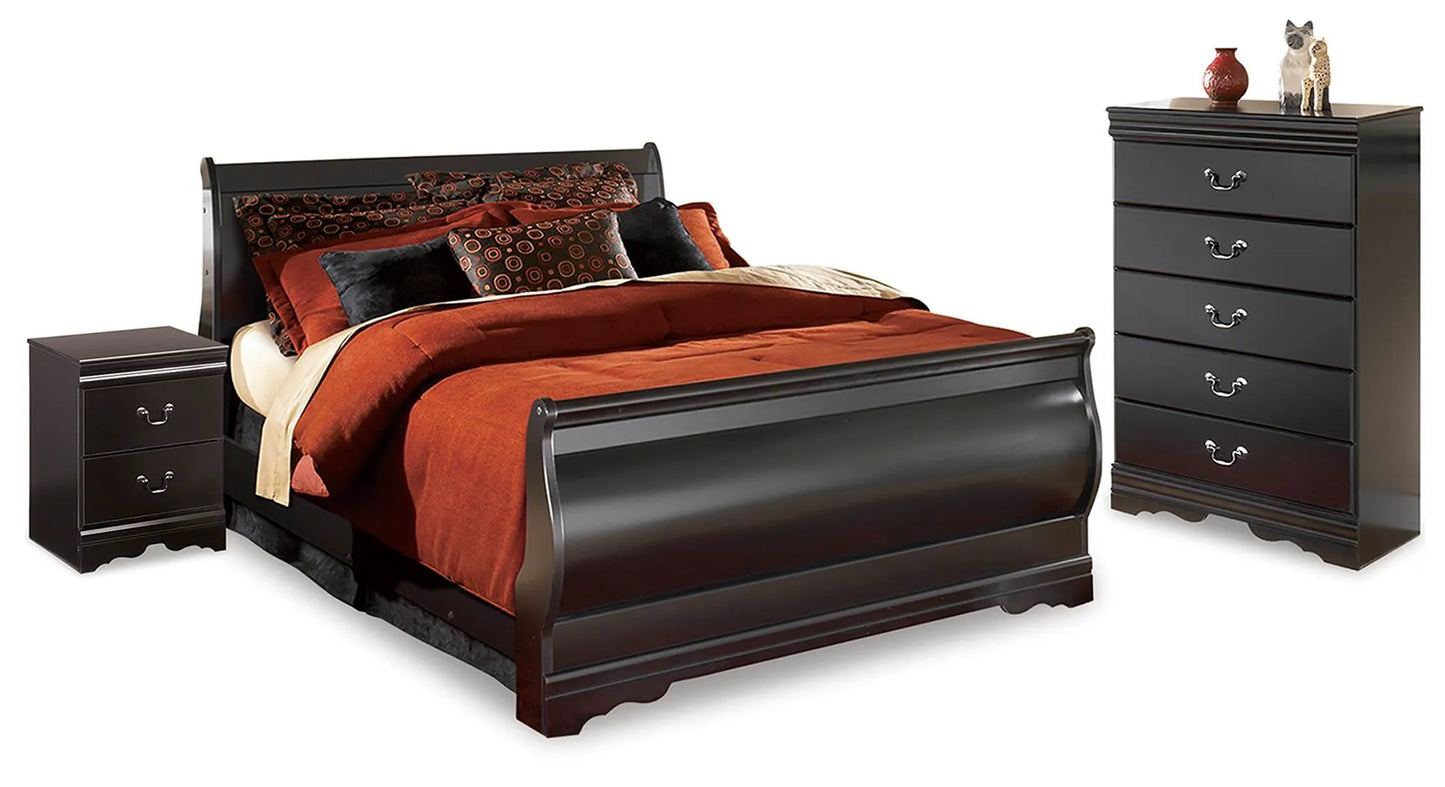 Juego de cama completo Huey Vineyard (cama doble, cómoda y 2 mesitas de noche)