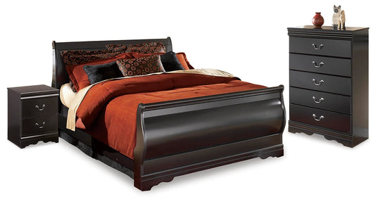 Juego de cama completo Huey Vineyard (cama doble, cómoda y 2 mesitas de noche)