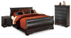 Juego de cama completo Huey Vineyard (cama doble, cómoda y 2 mesitas de noche)