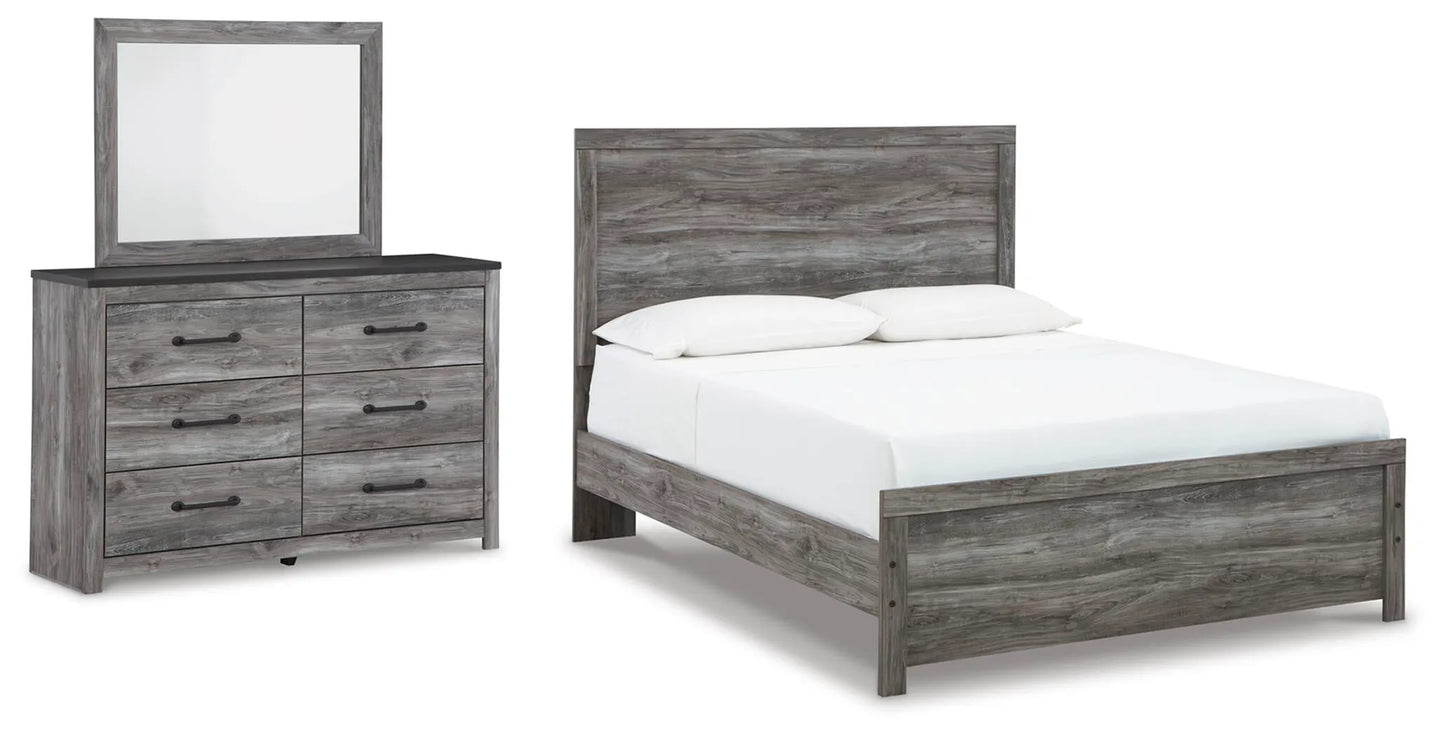Cama Queen, Cómoda y Espejo Bronyan