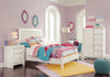 Cama con panel completo, cómoda y mesita de noche Paxberry