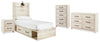 Juego de dormitorio Cambeck: cama individual, tocador, cómoda y mesita de noche