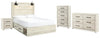 Cama de panel queen con almacenaje, cómoda, sinfonier y mesita de noche Cambeck
