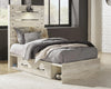 Cama doble con panel Cambeck con 2 cajones de almacenamiento
