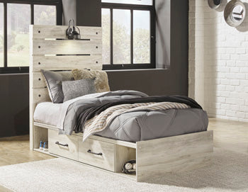 Cama doble con panel Cambeck con 2 cajones de almacenamiento