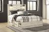 Cama Queen con panel Cambeck con 2 cajones de almacenamiento