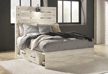 Cama de panel completo Cambeck con 4 cajones de almacenamiento