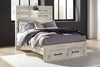 Cama de panel completo Cambeck con 2 cajones de almacenamiento