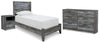 Cama, cómoda y mesita de noche de dos paneles Baystorm