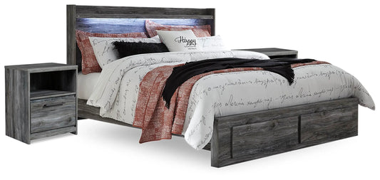 Cama Baystorm King con Almacenamiento y 2 Mesitas de Noche
