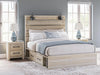 Cama matrimonial Senbry con paneles y almacenamiento