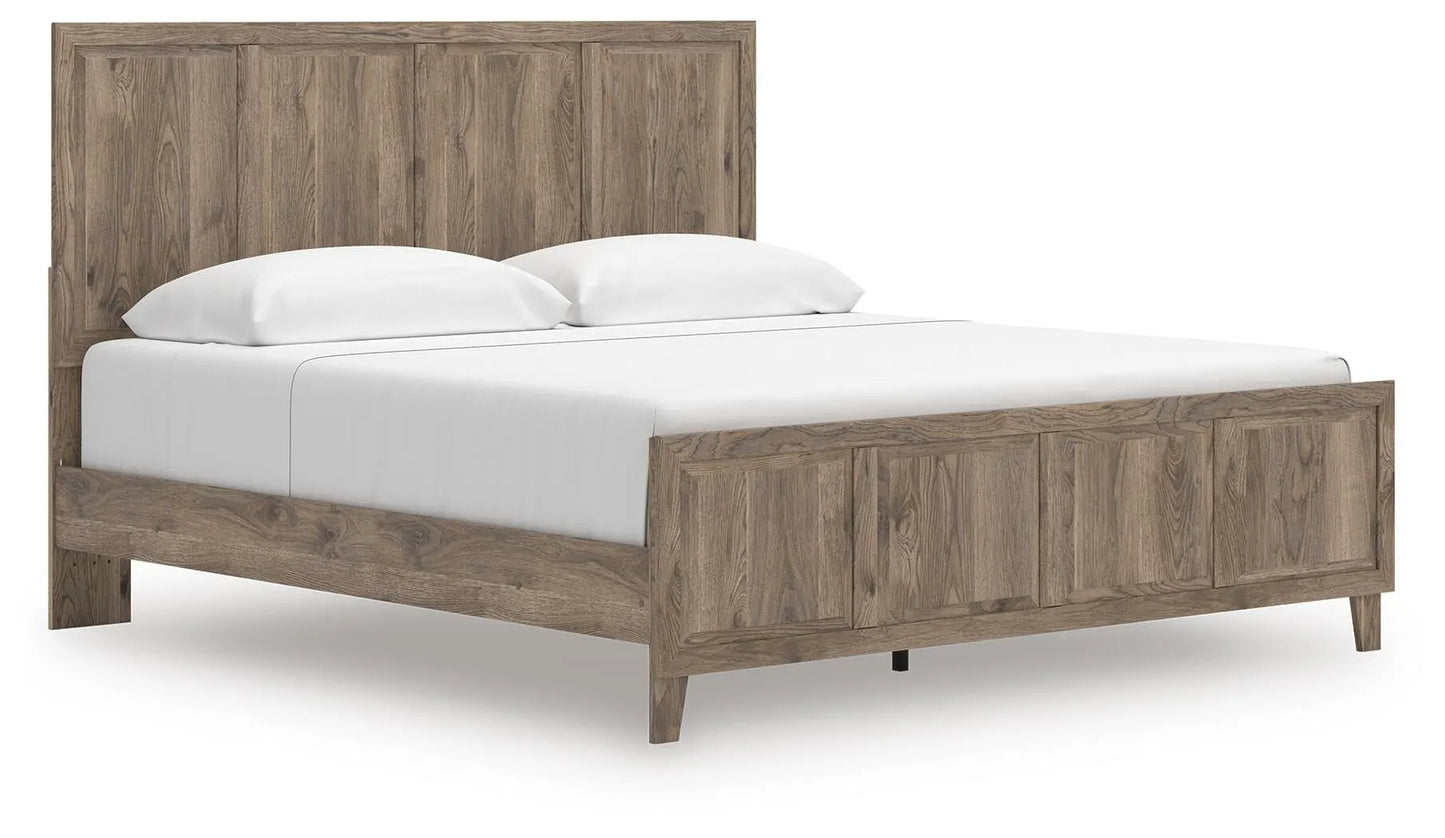 Cama King con paneles Keithland