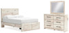 Cama con almacenaje, cómoda y espejo Lawroy Full Panel