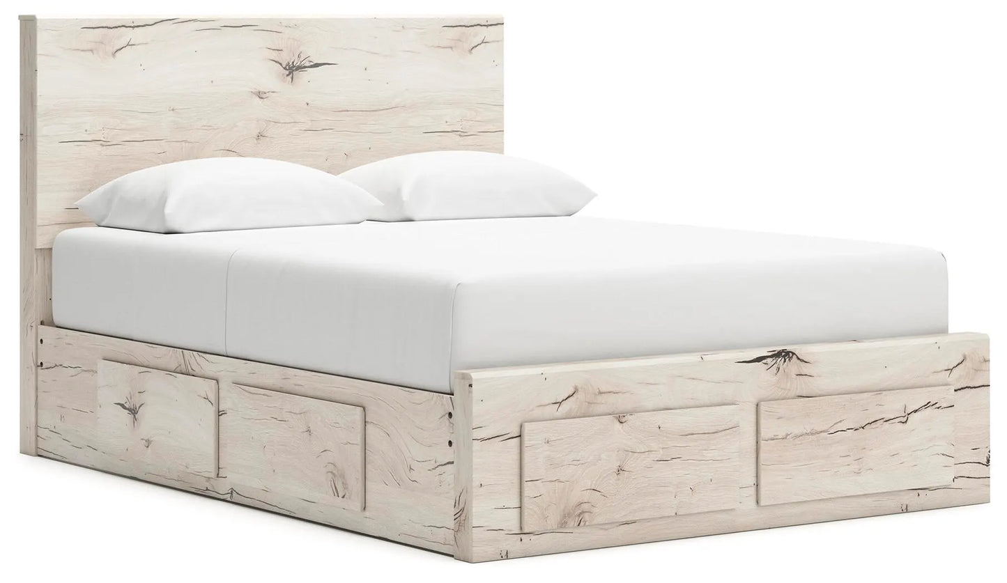 Cama de almacenamiento con panel Lawroy Queen