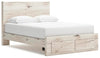 Cama de almacenamiento con panel Lawroy Queen