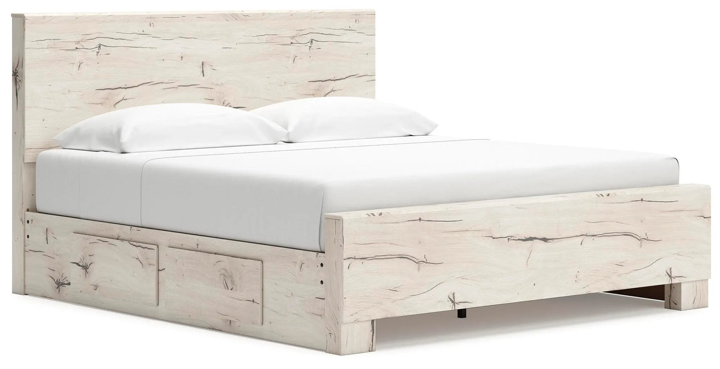 Cama Panel King Lawroy con Almacenamiento