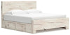 Cama Panel King Lawroy con Almacenamiento